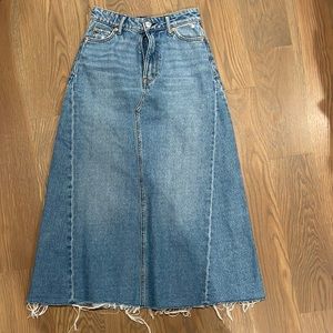 Denim maxi skirt